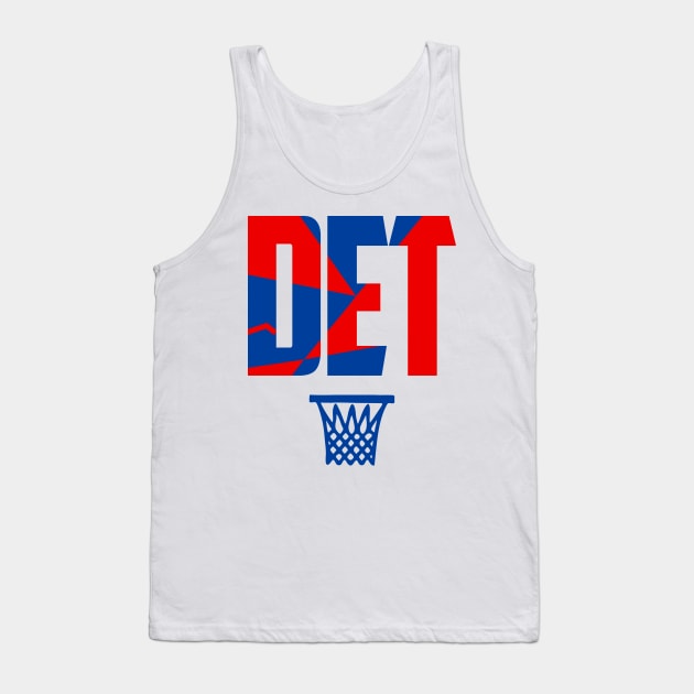 Retro Detroit Basketball DET Tank Top by funandgames